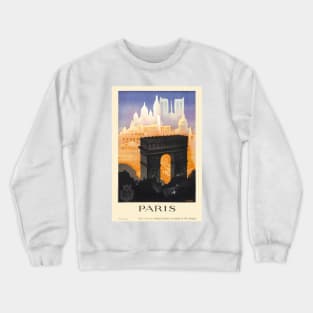 Paris Vintage Travel Poster 1935 Crewneck Sweatshirt